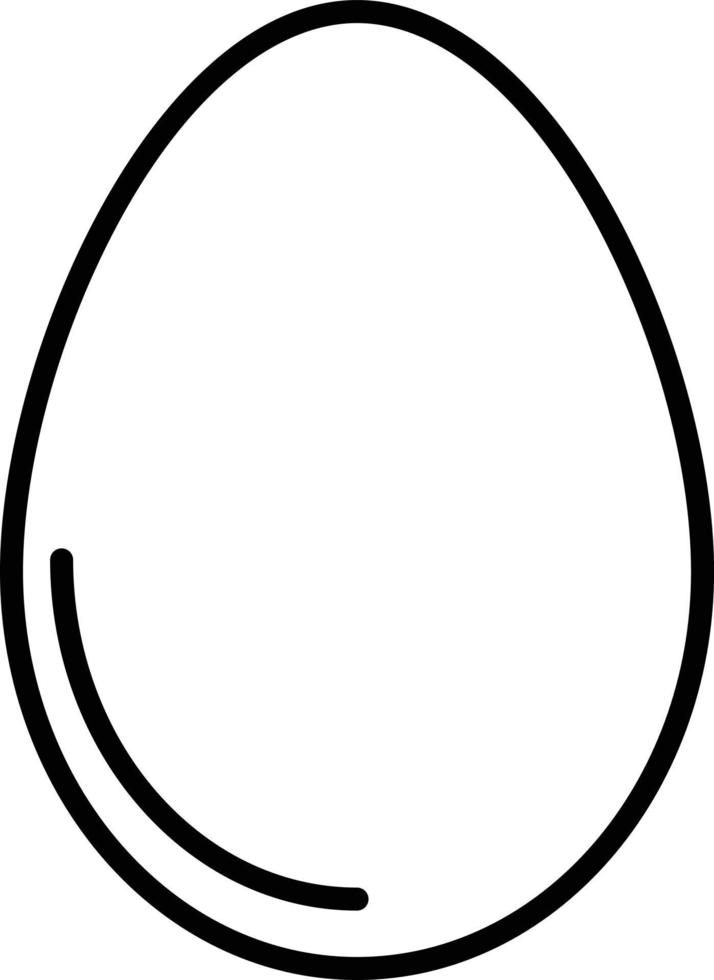 ícone de contorno de ovo vetor