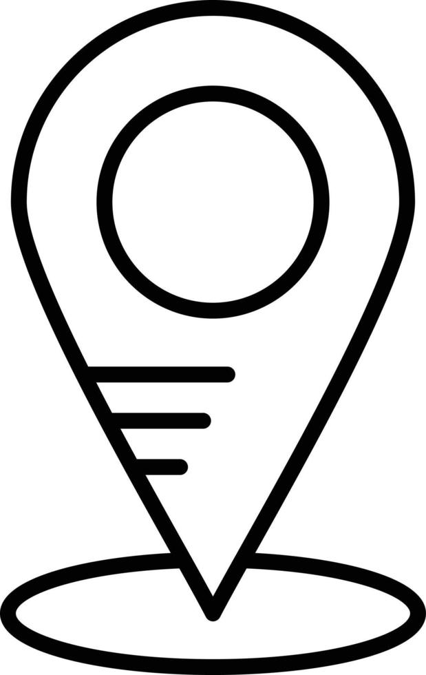 ícone de contorno de localização vetor