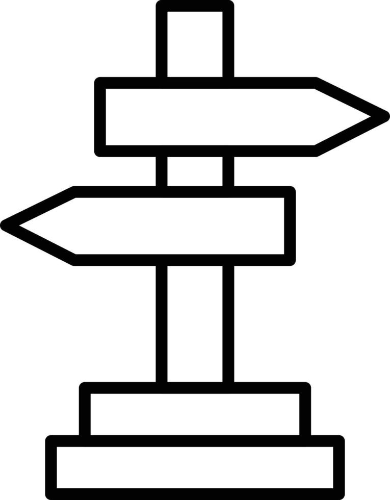 ícone de contorno de sinal de trânsito vetor