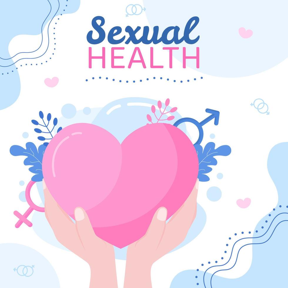 modelo de mídia social do dia mundial da saúde sexual ilustração em vetor plano de fundo dos desenhos animados