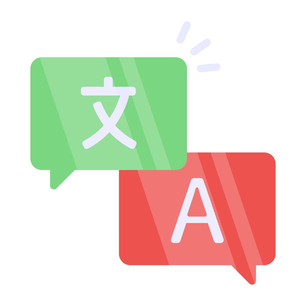 ícone de design perfeito de tradução de idiomas vetor