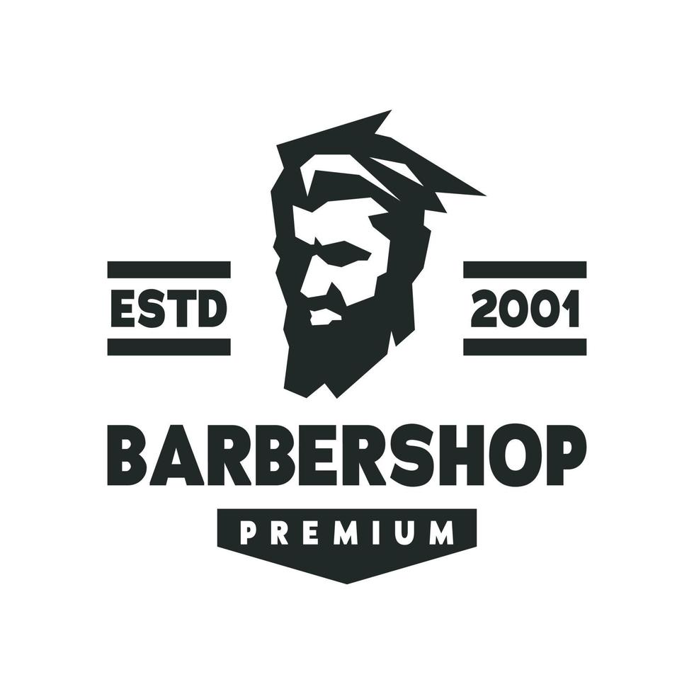 logotipo da barbearia cavalheiro vetor