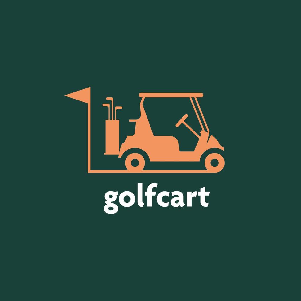 logotipo do carrinho de golfe vetor
