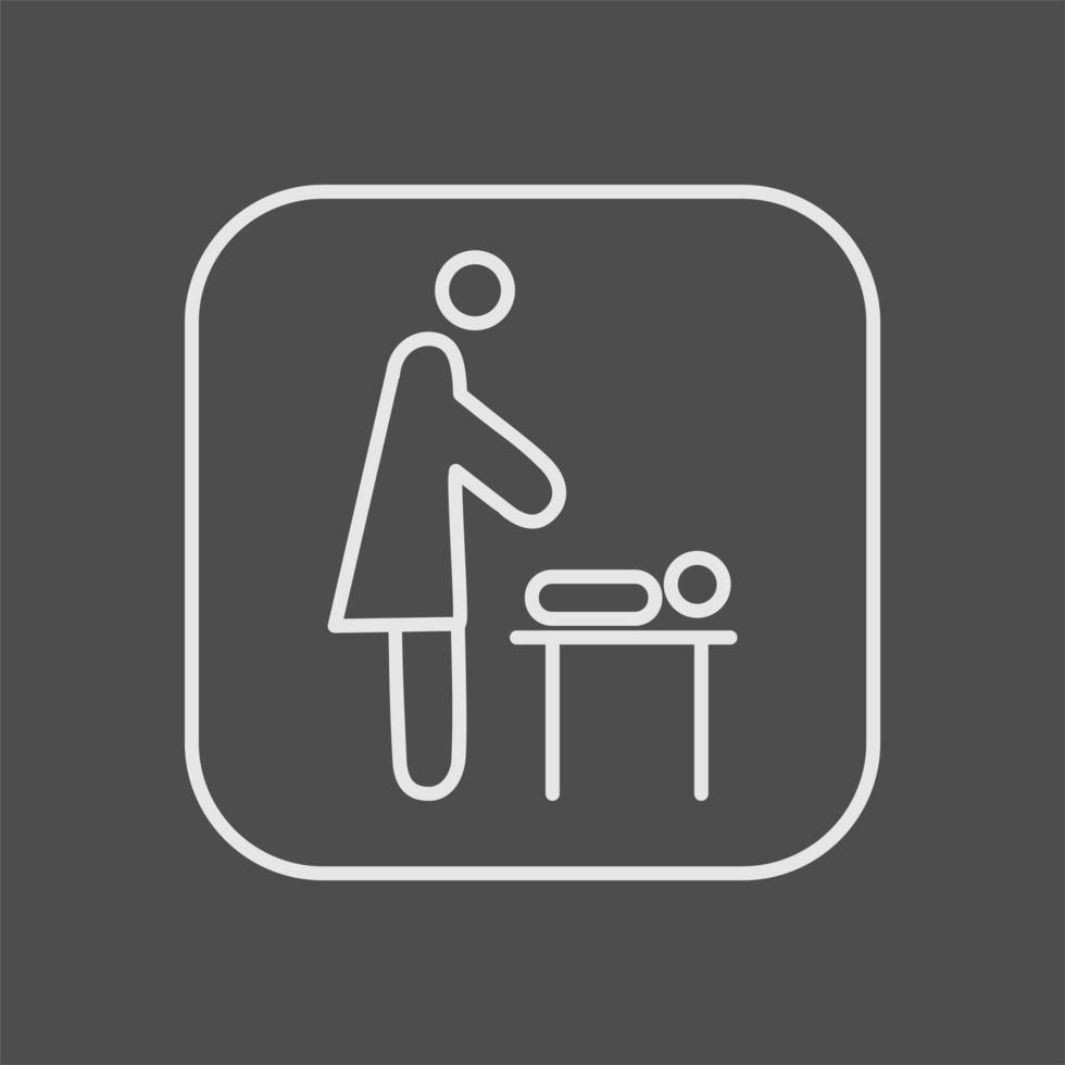 ícone de navegação de quarto de mãe e filho. elemento wc de orientação. ilustração vetorial vetor