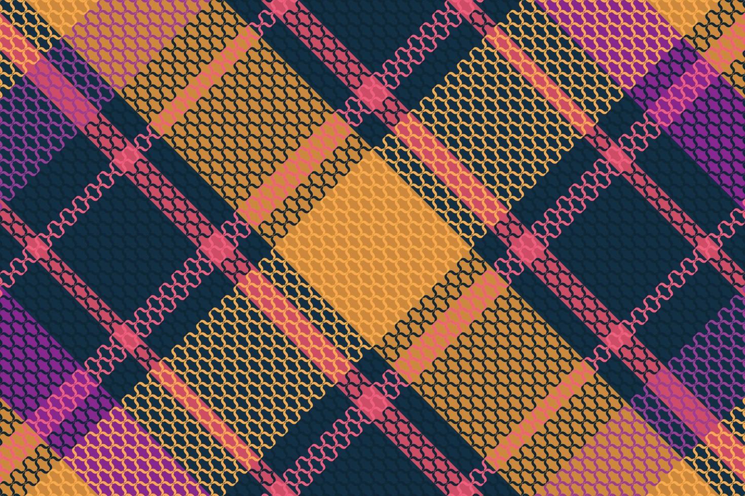 padrão xadrez tartan com textura e cor retrô. vetor