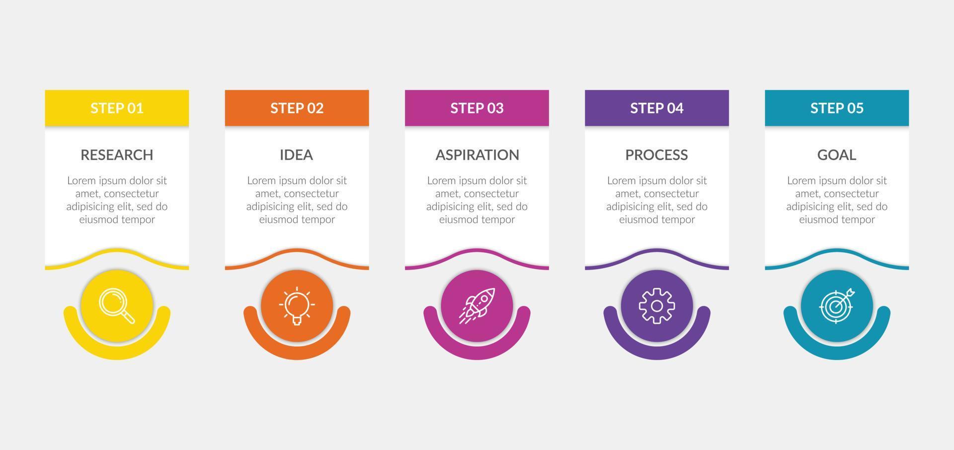 infográfico de negócios. modelo de elementos infográficos. ilustração vetorial. elementos abstratos do gráfico. simples. moderno. diagrama com etapas, opções, peças ou processo. conceito criativo para infográfico. vetor