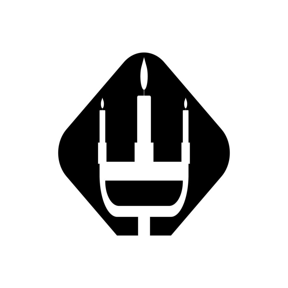 elemento de imagem de design de ilustração vetorial de ícone de vela vetor