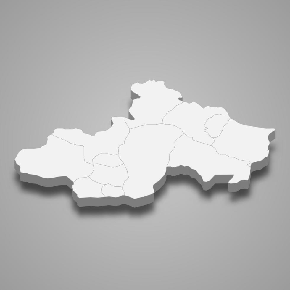 mapa isométrico 3d de tokat é uma província da turquia vetor