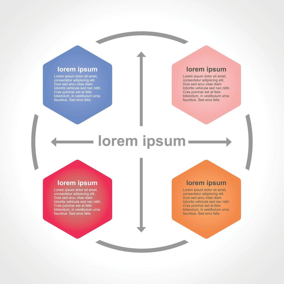 modelo de negócios de gráfico de apresentação infográfico vetor