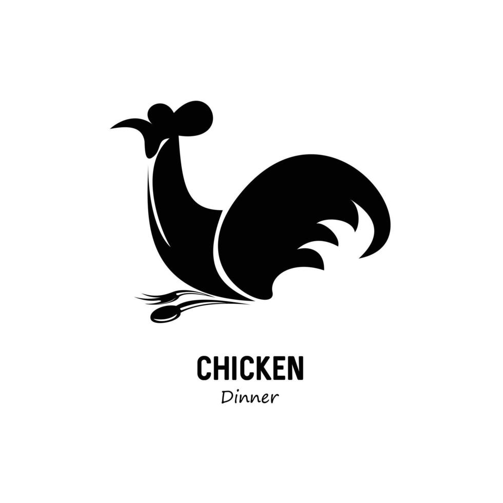 frango - mascote de ilustração de ícone de logotipo vetorial vetor