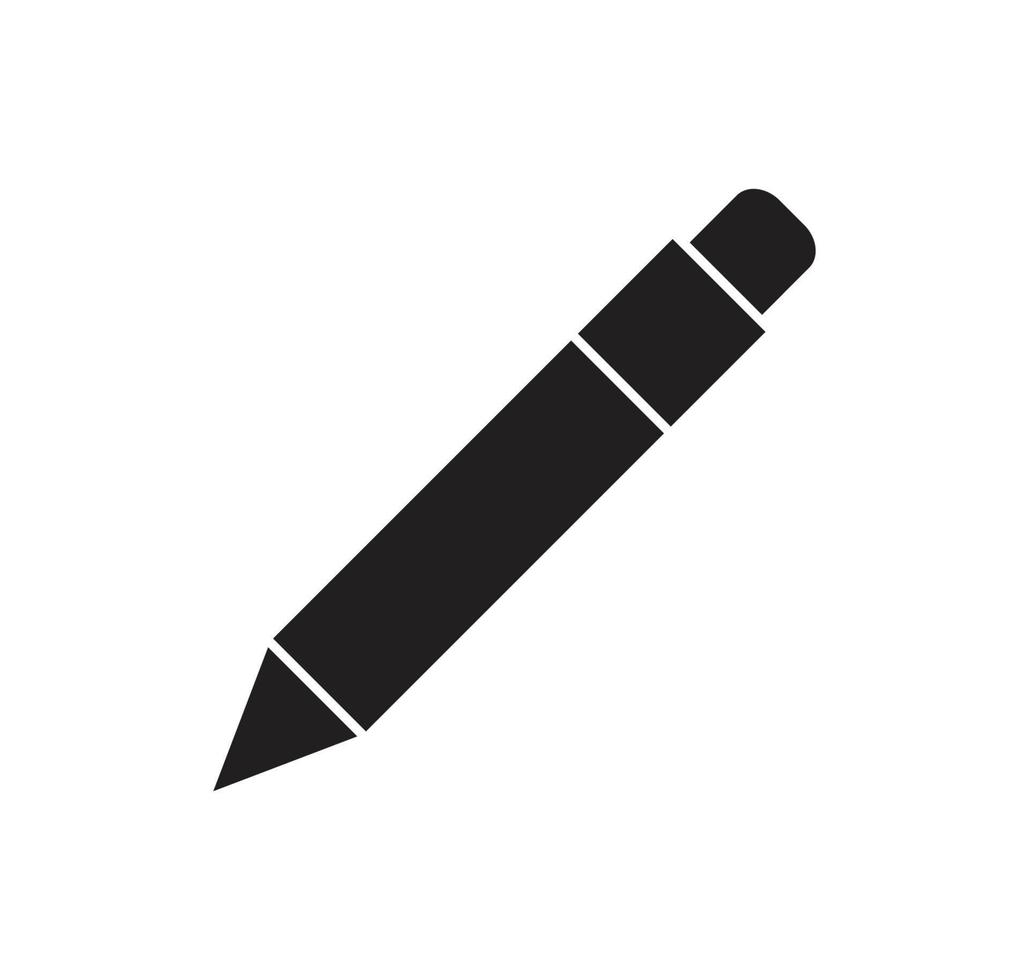 ilustração de estilo plano de vetor de ícone de lápis