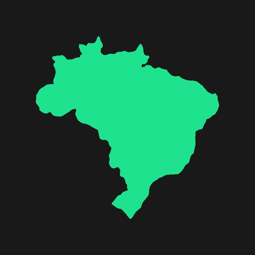 mapa do brasil ilustrado em fundo branco vetor