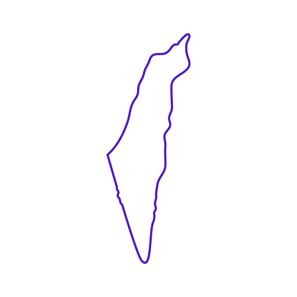 mapa de israel ilustrado em fundo branco vetor