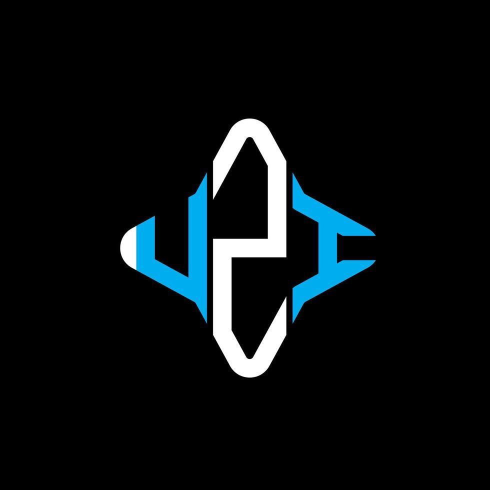 design criativo do logotipo da carta uzi com gráfico vetorial vetor