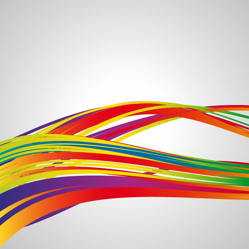 linhas de ondas. fundo brilhante abstrato multicolorido. elementos para o projeto. eps10. vetor