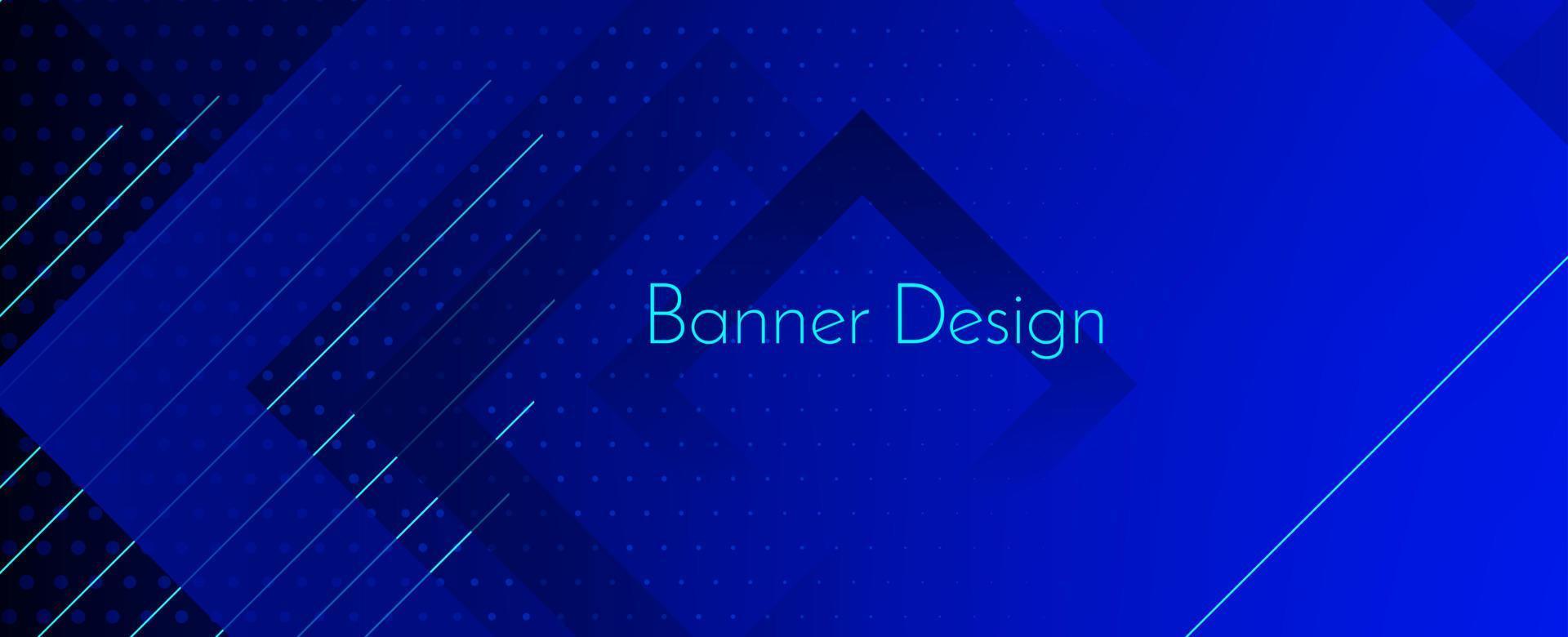 abstrato geométrico azul decorativo moderno banner design plano de fundo vetor