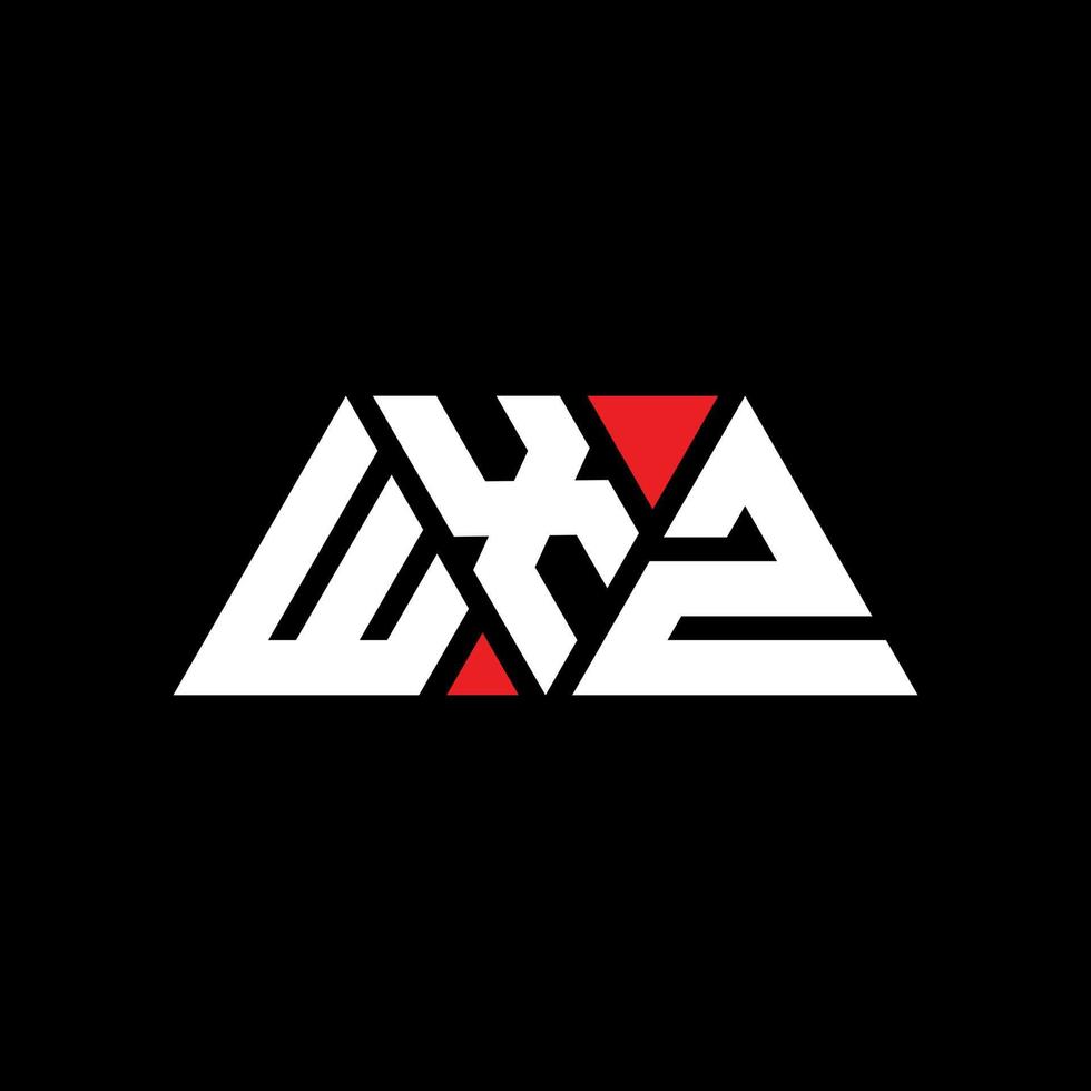 design de logotipo de letra triângulo wxz com forma de triângulo. monograma de design de logotipo de triângulo wxz. modelo de logotipo de vetor de triângulo wxz com cor vermelha. logotipo triangular wxz logotipo simples, elegante e luxuoso. wxz