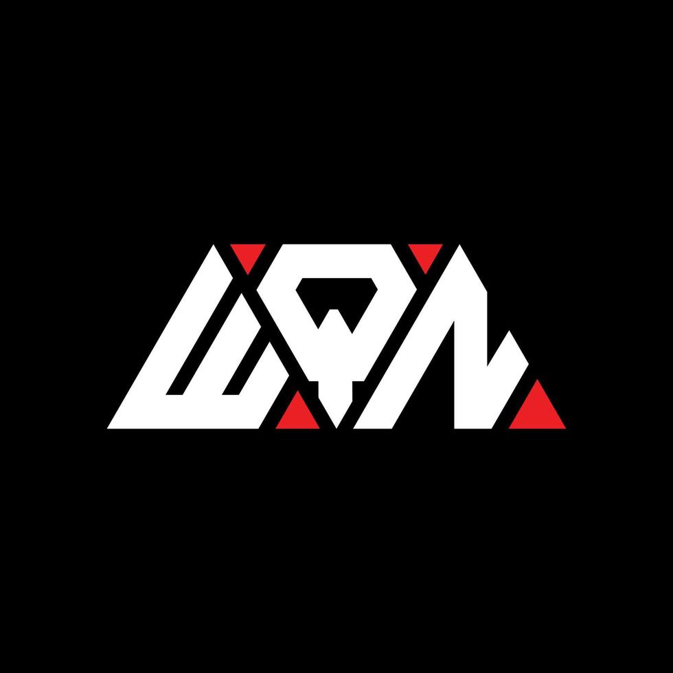 design de logotipo de letra triangular wqn com forma de triângulo. monograma de design de logotipo de triângulo wqn. modelo de logotipo de vetor de triângulo wqn com cor vermelha. logotipo triangular wqn logotipo simples, elegante e luxuoso. wqn