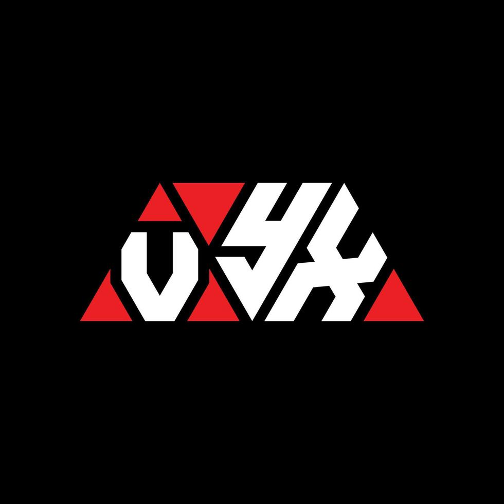 design de logotipo de letra triângulo vyx com forma de triângulo. monograma de design de logotipo de triângulo vyx. modelo de logotipo de vetor de triângulo vyx com cor vermelha. logotipo triangular vyx logotipo simples, elegante e luxuoso. vyx