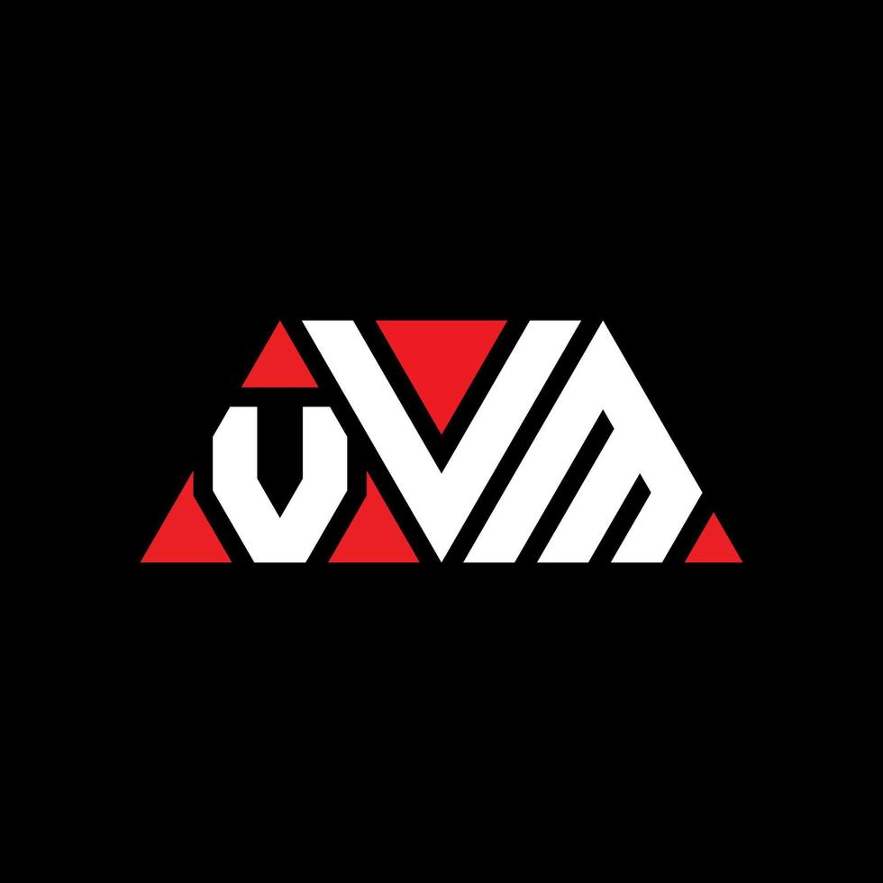 design de logotipo de letra de triângulo vvm com forma de triângulo. monograma de design de logotipo de triângulo vvm. modelo de logotipo de vetor de triângulo vvm com cor vermelha. logotipo triangular vvm logotipo simples, elegante e luxuoso. vvm