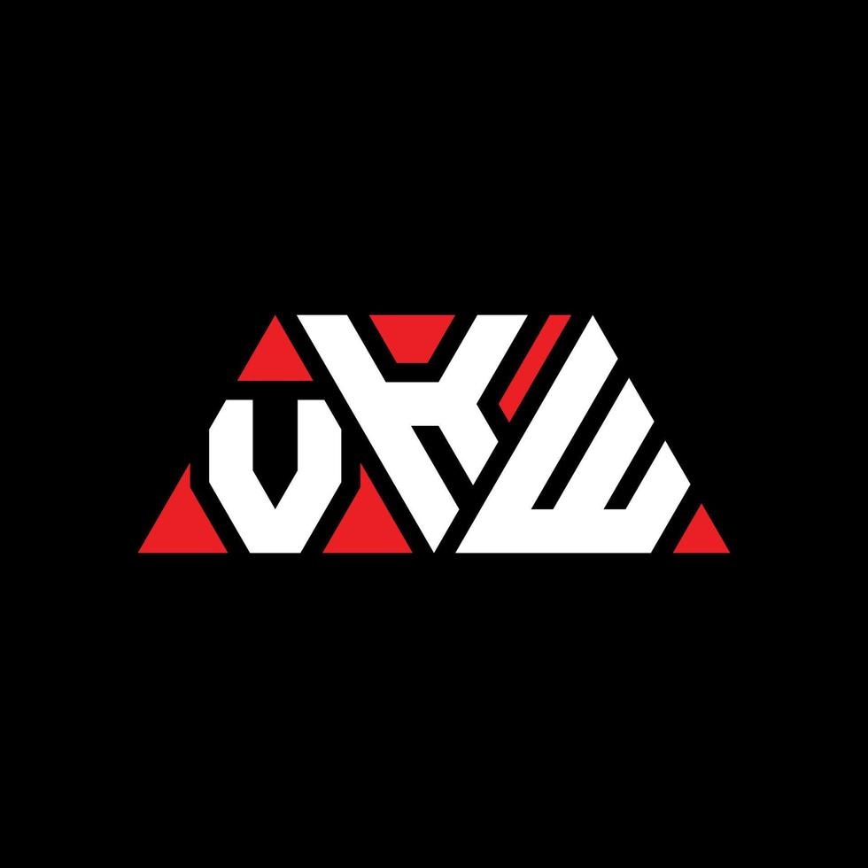 design de logotipo de letra de triângulo vkw com forma de triângulo. monograma de design de logotipo de triângulo vkw. modelo de logotipo de vetor de triângulo vkw com cor vermelha. logotipo triangular vkw logotipo simples, elegante e luxuoso. vkw