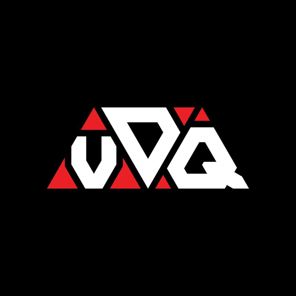 design de logotipo de letra de triângulo vdq com forma de triângulo. monograma de design de logotipo de triângulo vdq. modelo de logotipo de vetor de triângulo vdq com cor vermelha. logotipo triangular vdq logotipo simples, elegante e luxuoso. vdq