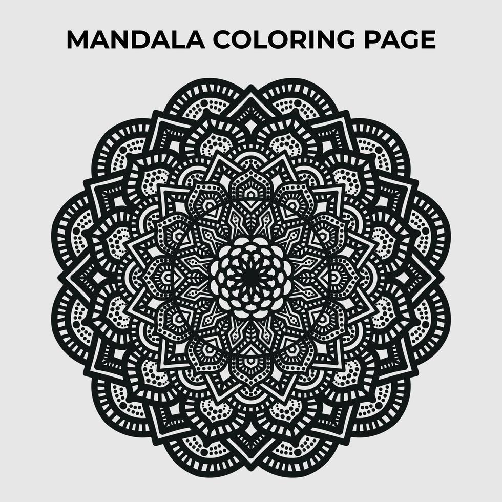 design de página para colorir mandala para adultos e crianças. vetor