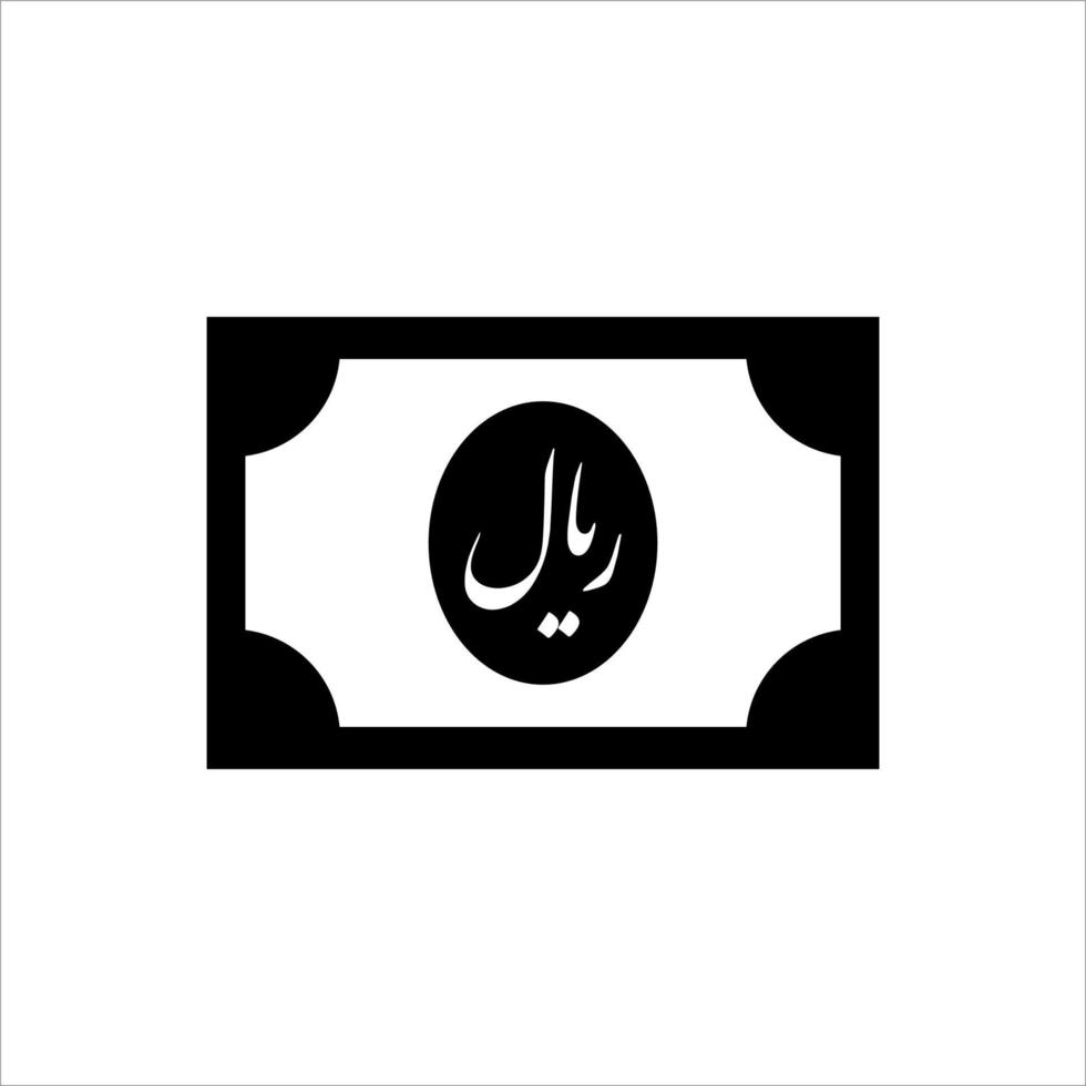 símbolo de ícone de moeda iraniana com código iso. rial iraniano. código iso ir. ilustração vetorial vetor