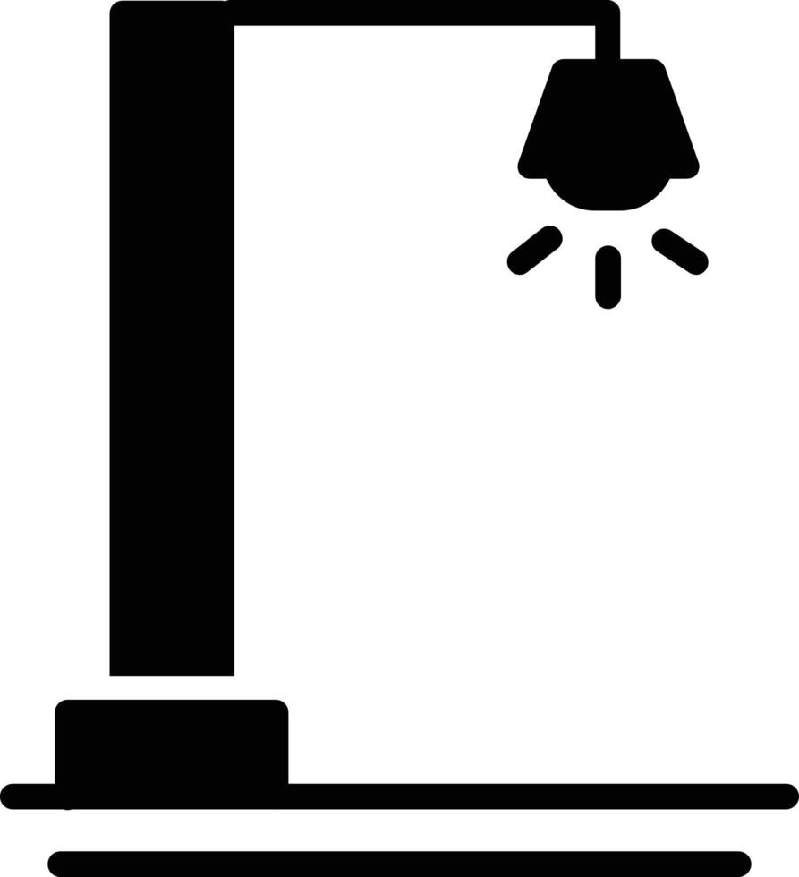 ícone de vetor de glifo de lâmpada de rua