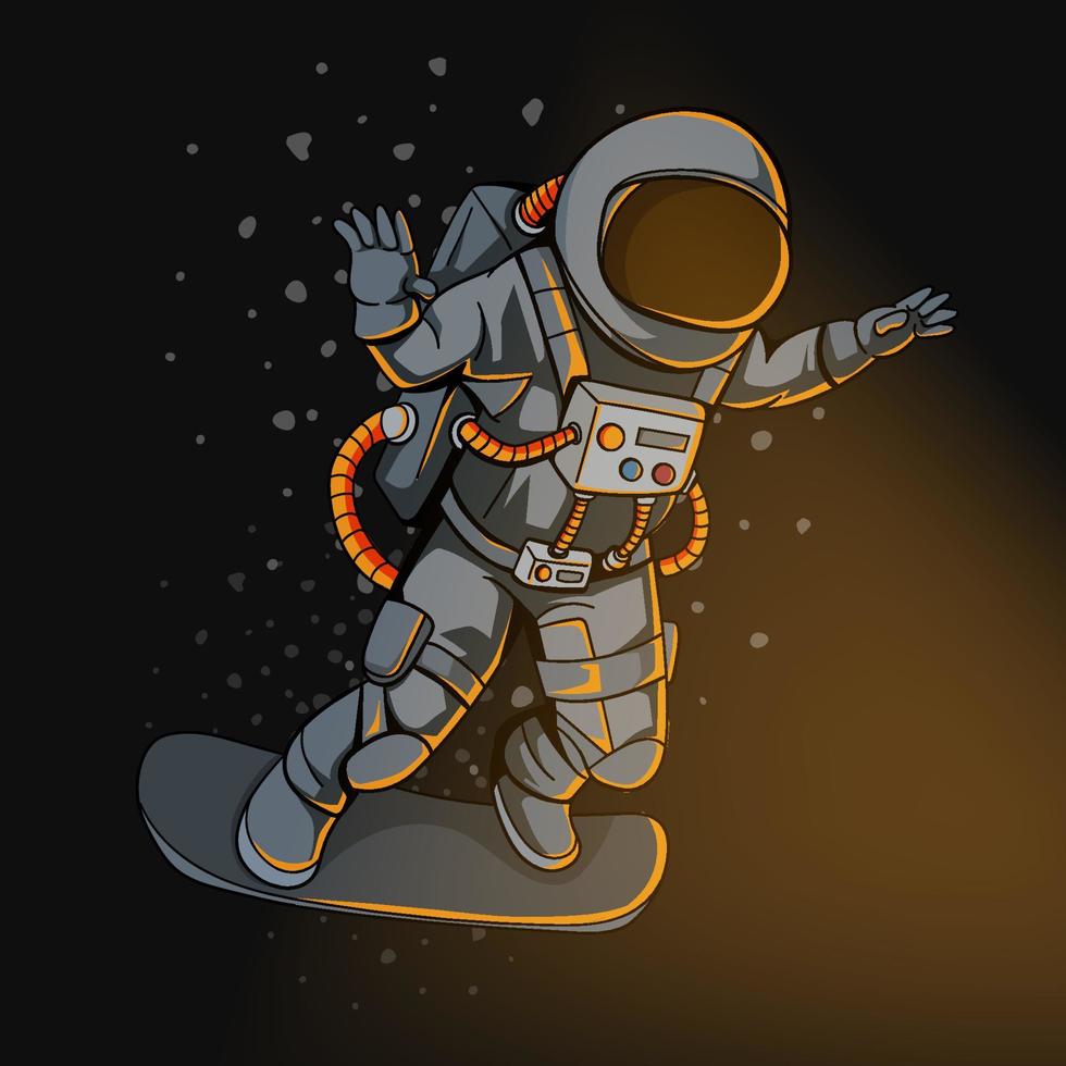 ilustração vetorial de astronauta vetor