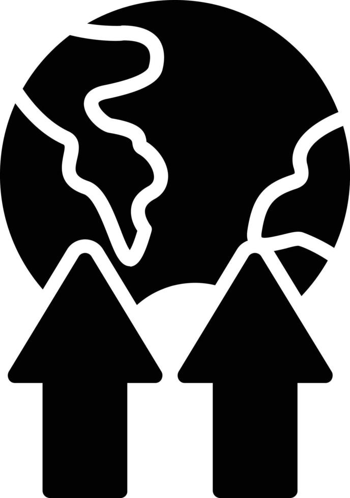 ícone de glifo do mundo vetor