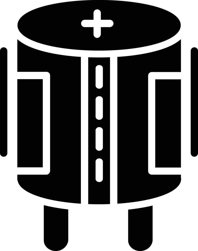 ícone de vetor de glifo de capacitor