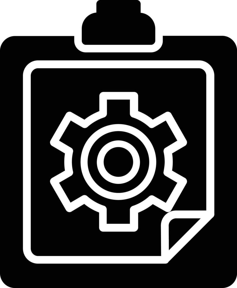 ícone de glifo de vetor da área de transferência