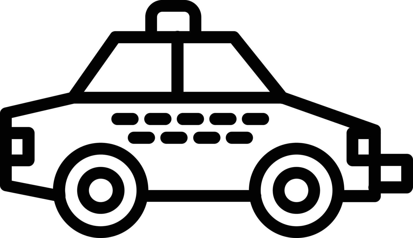 ícone de linha de vetor de táxi