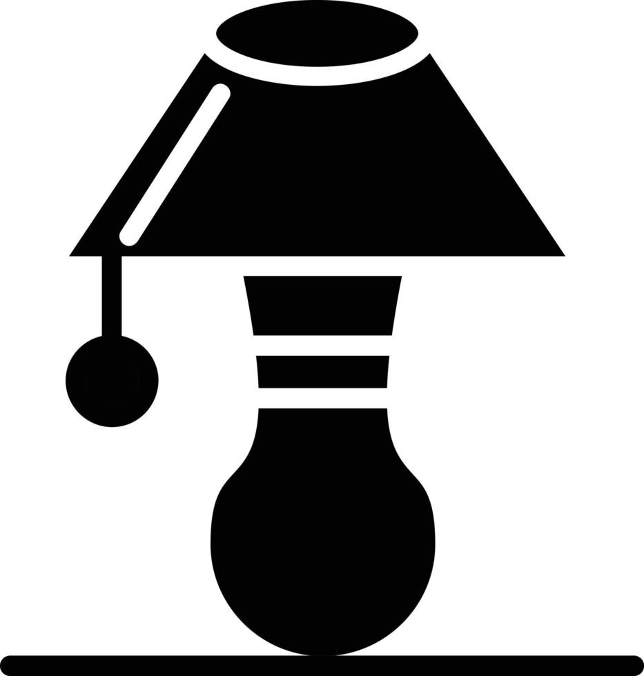 ícone de glifo de abajur vetor