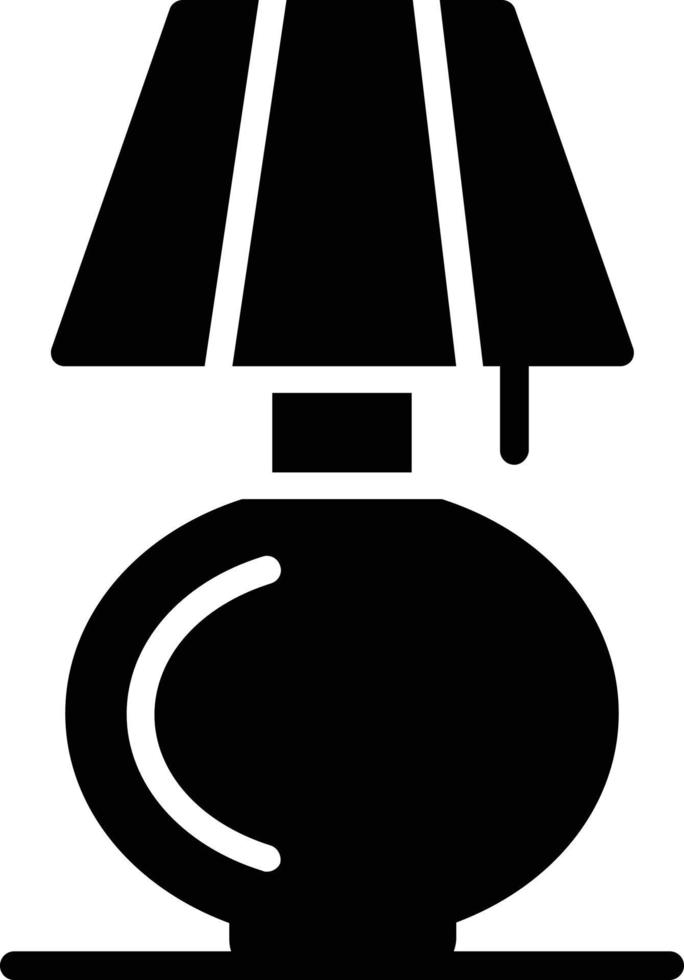 ícone de vetor de glifo de lâmpada de mesa