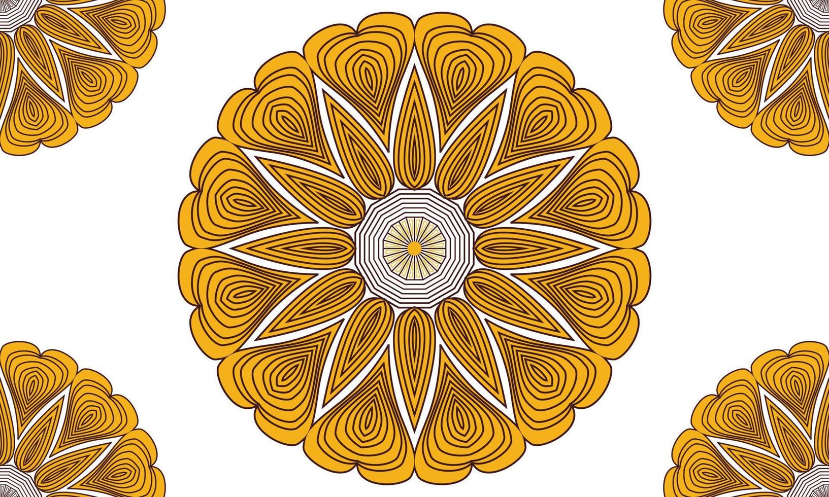 design de plano de fundo mandala colorida. projeto de mandala ornamental. design de padrão de mandala. vetor