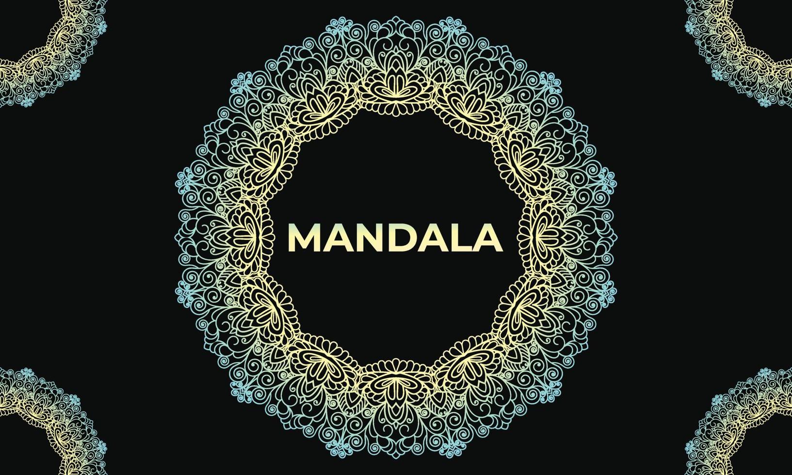 design de plano de fundo mandala colorida. projeto de mandala ornamental. design de padrão de mandala. vetor