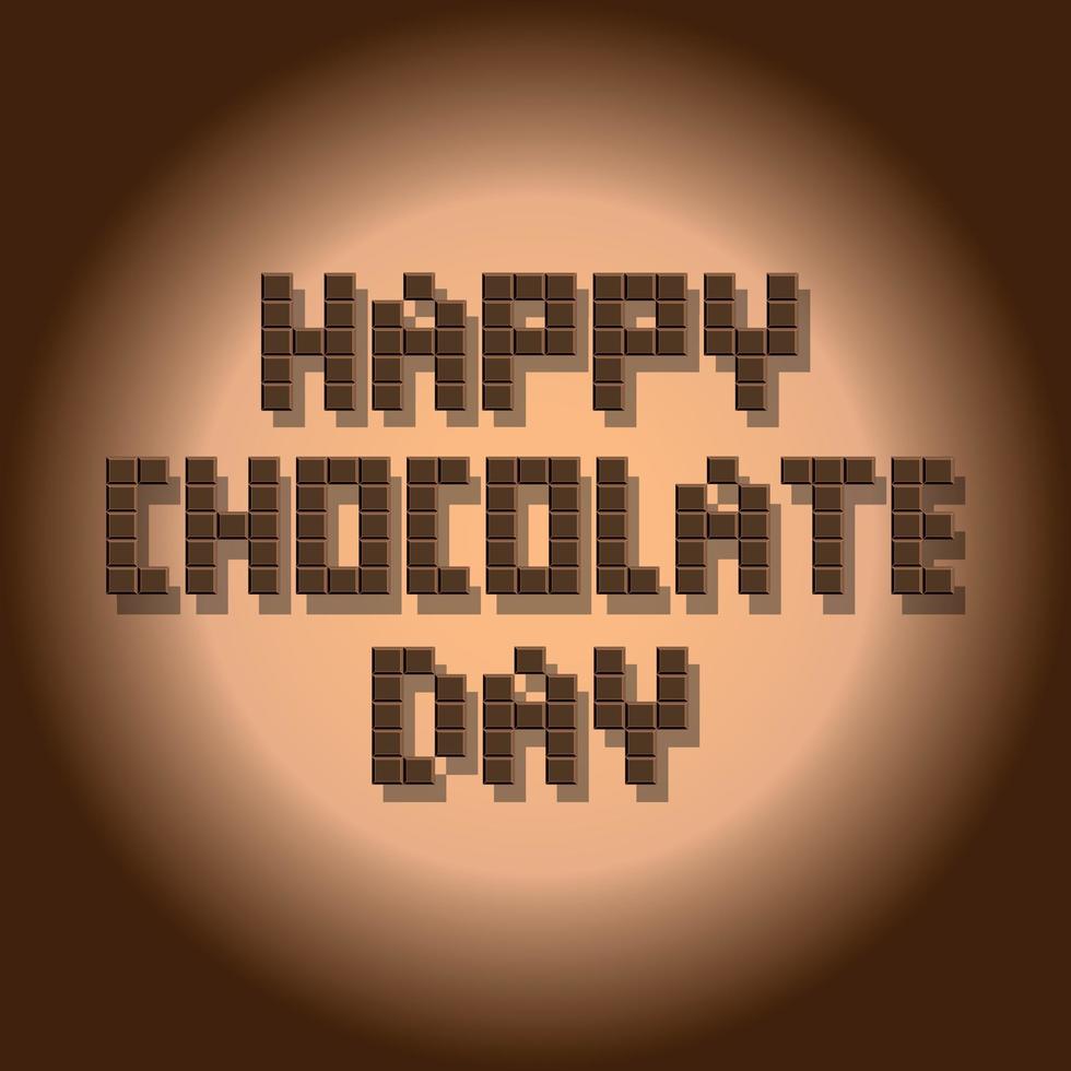 feliz dia do chocolate vetor