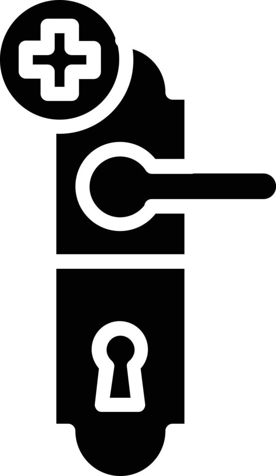 design de ícone de glifo de maçaneta da porta vetor