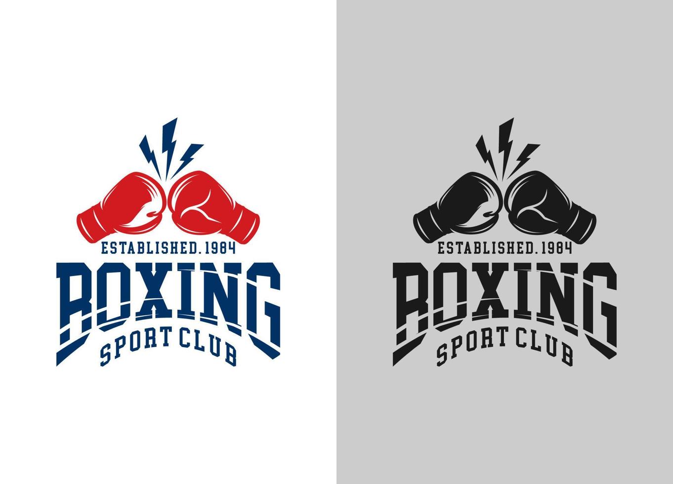 modelo de logotipo de boxe. elementos de design relacionados ao boxe para estampas, logotipos, cartazes. ilustração em vetor vintage. eps 10