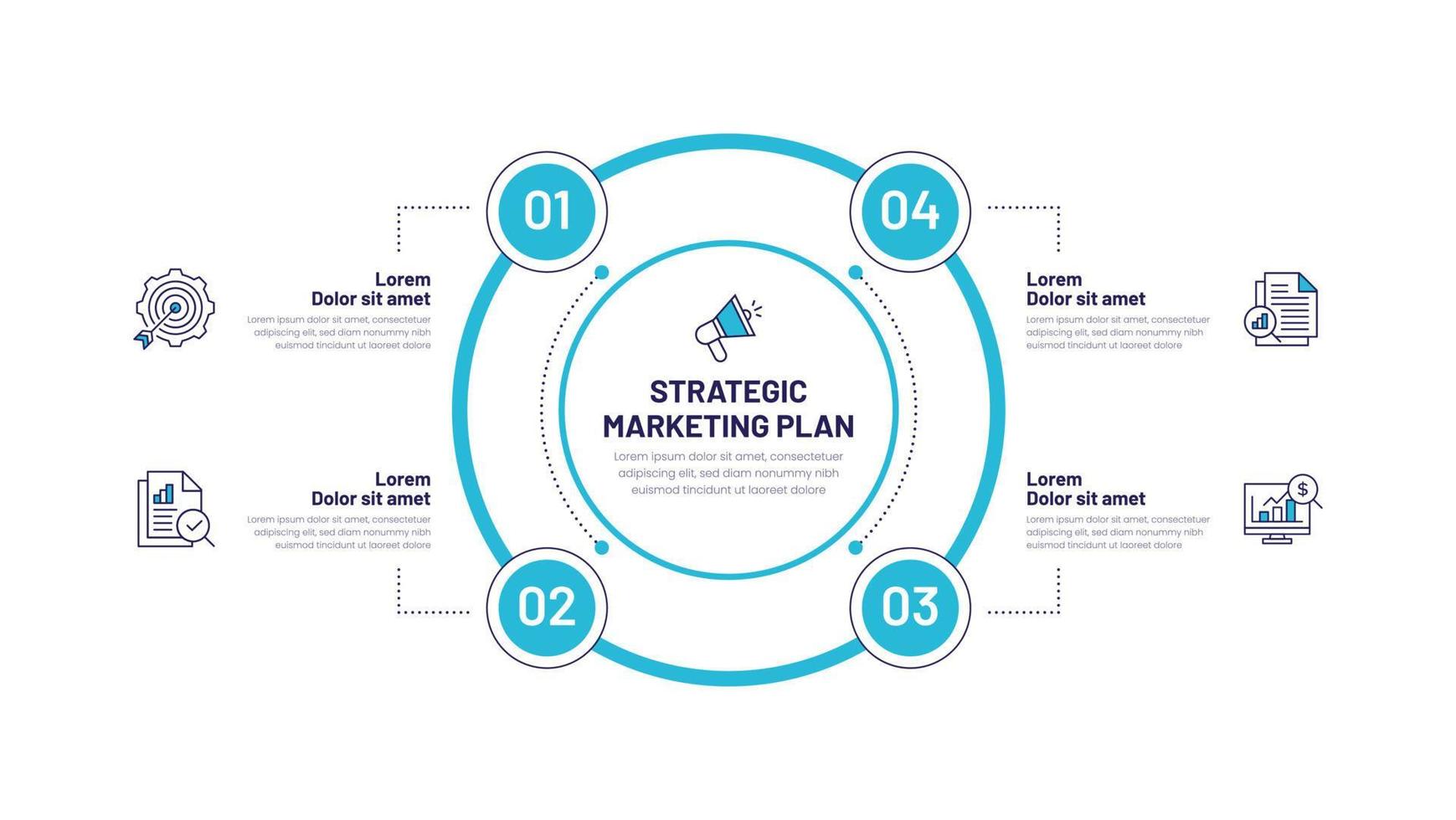 vetor de design de modelo infográfico de etapas de negócios