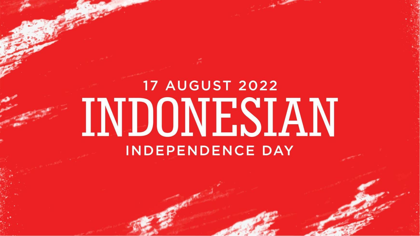 dia da independência da indonésia com design de fundo grunge vermelho. texto indonésio significa é longevidade indonésia. bom modelo para design do dia da independência da indonésia. vetor