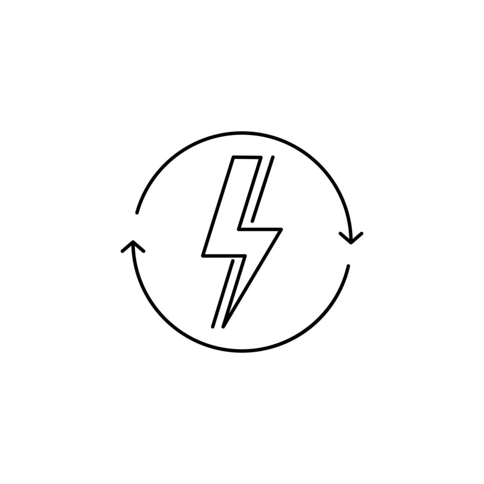 ícone de reciclagem elétrica perfeito para seu aplicativo, web ou projetos adicionais vetor