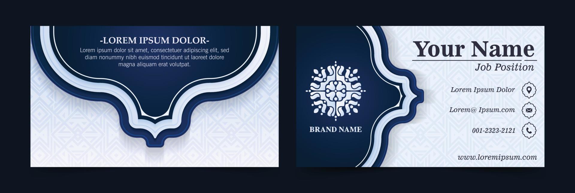 logotipos e cartões de visita ornamentais modernos vetor