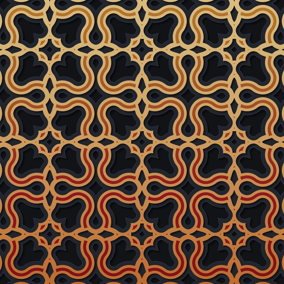 fundo elegante padrão geométrico escuro e dourado vetor