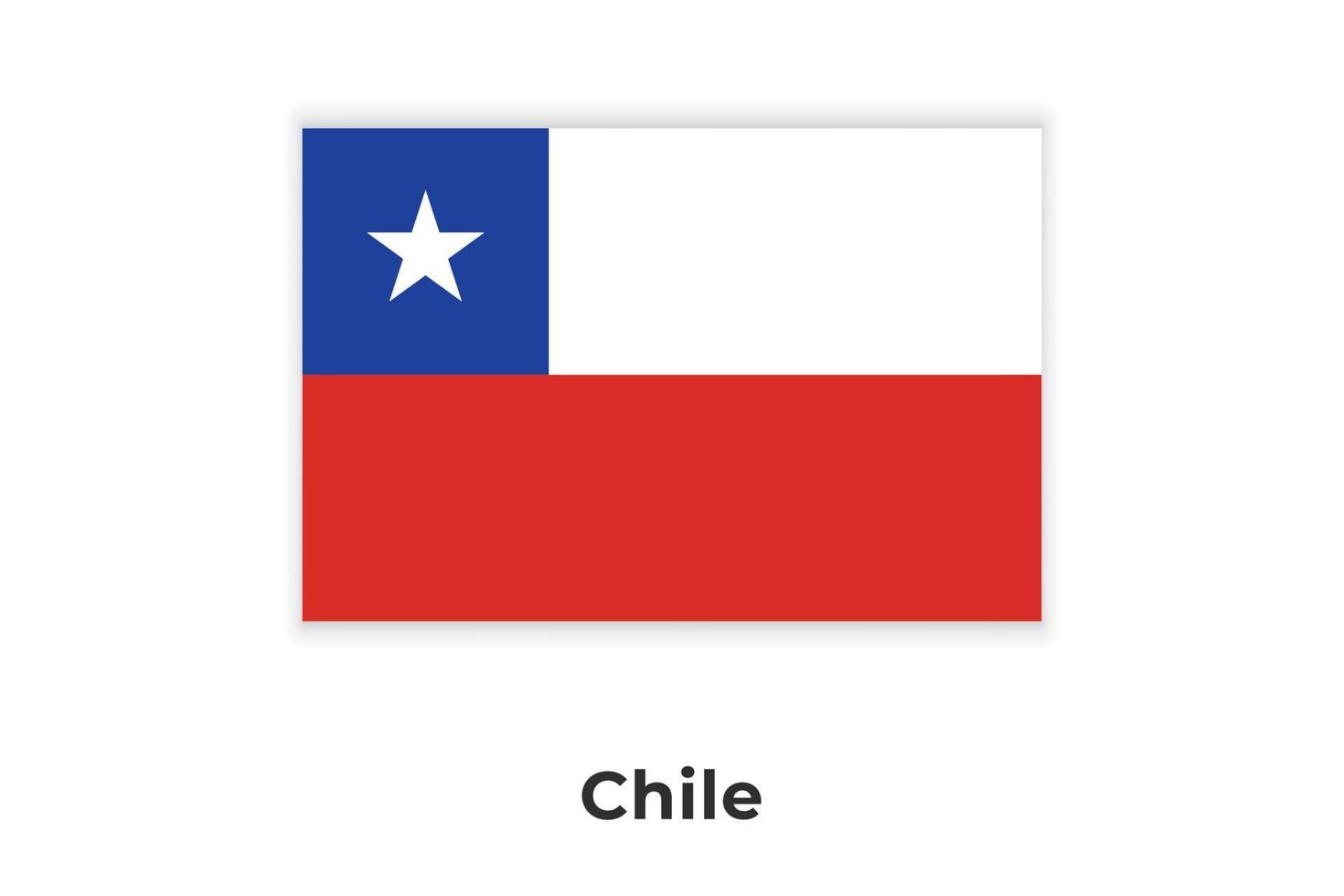 a bandeira nacional do chile vetor