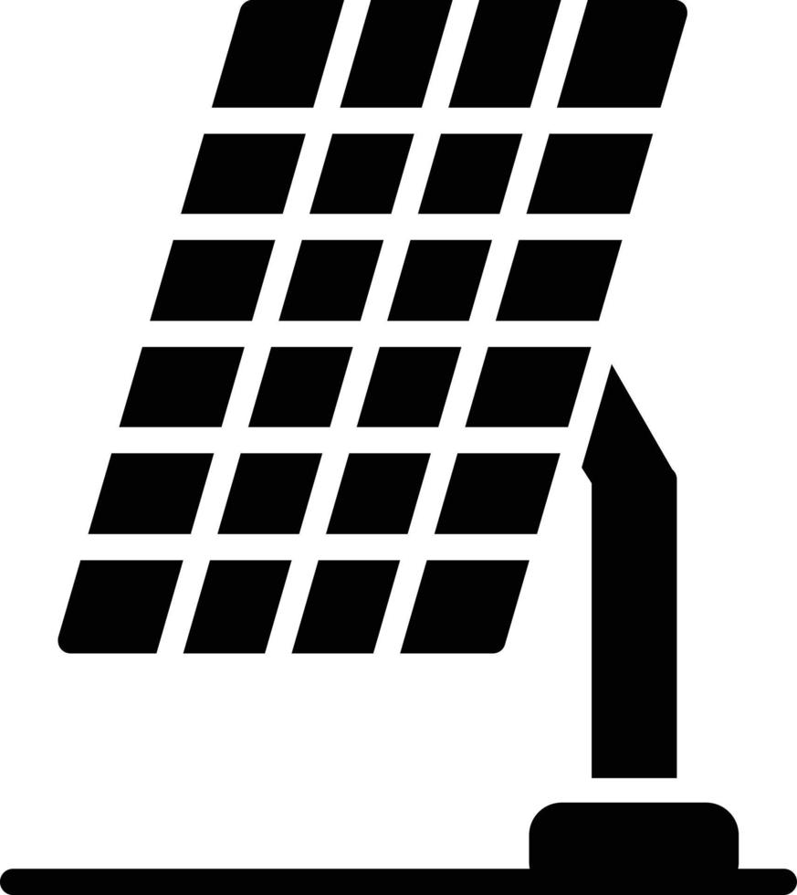 ícone de vetor de glifo de painel solar