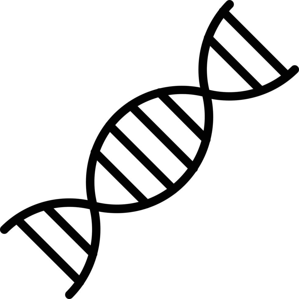 ícone de linha de vetor de dna