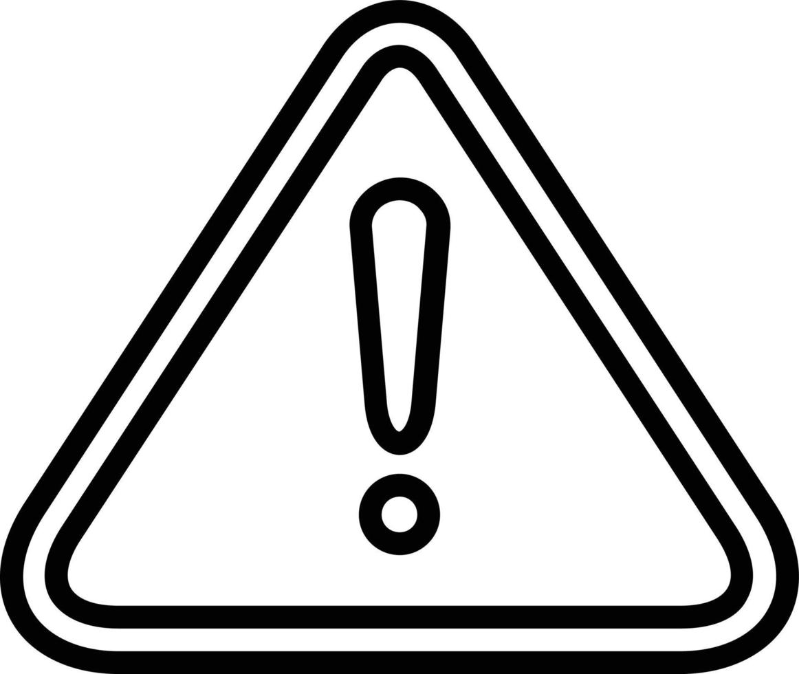 ícone de linha de vetor de alerta